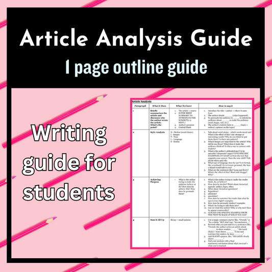Article Analysis Guide
