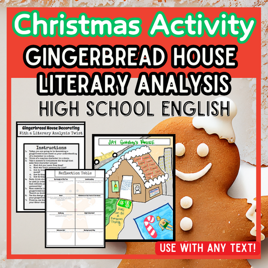 Christmas Activity for High School English | Gingerbread House Literary Analysis