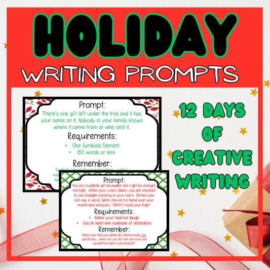 Christmas Writing Prompts for Middle School and High School