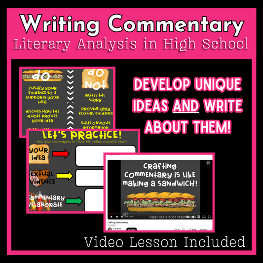 Literary Analysis Guide for Writing Commentary