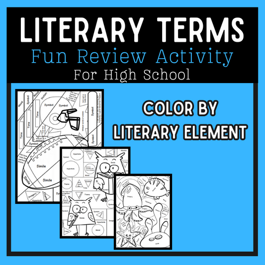 Literary Elements Review Activity for High School
