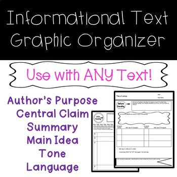 Informational Text Graphic Organizer