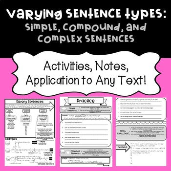 Sentence Types: Simple, Compound, Complex Sentences