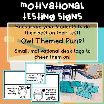 Motivational Testing Signs | Owl Theme