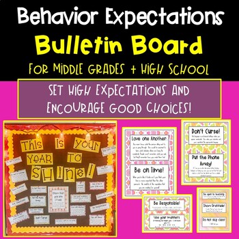 Behavior Bulletin Board | Classroom Management Secondary Students