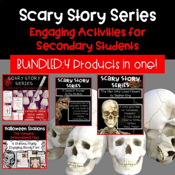 Halloween Scary Stories for Secondary Students Bundle | Scary Short Stories