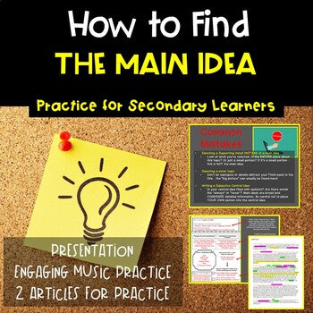 Finding the Main Idea in Nonfiction Texts | Secondary ELA