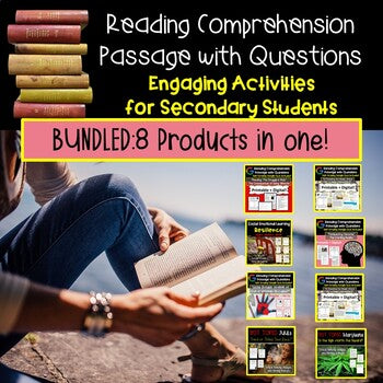 Reading Comprehension Passage with Questions Bundle