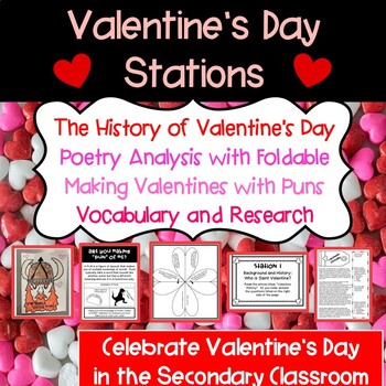 Valentine's Day Activities for Middle School and High School ELA | Stations