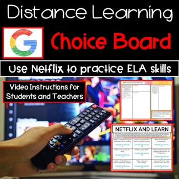Distance Learning ELA | Choice Board Using Netflix