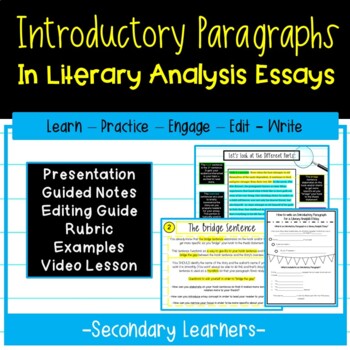 Introductory Paragraph Writing How To | Literary Analysis Essay Writing Help