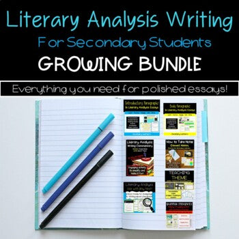 Essay Writing Bundle | Literary Analysis Growing Bundle