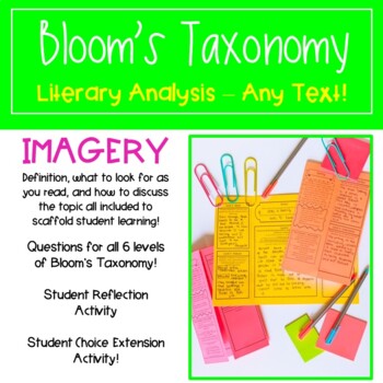 Teaching Imagery with Bloom's Taxonomy - Literary Analysis