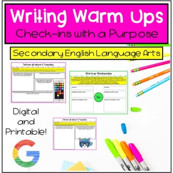 English Bell Ringers | Writing Warm Ups | Digital + Printable VOLUME 2