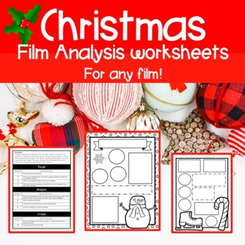 Christmas Activity for ELA |Christmas Film Worksheets