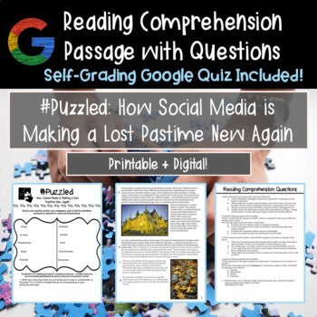 Reading Comprehension Passage with Questions | Informational Text for ELA