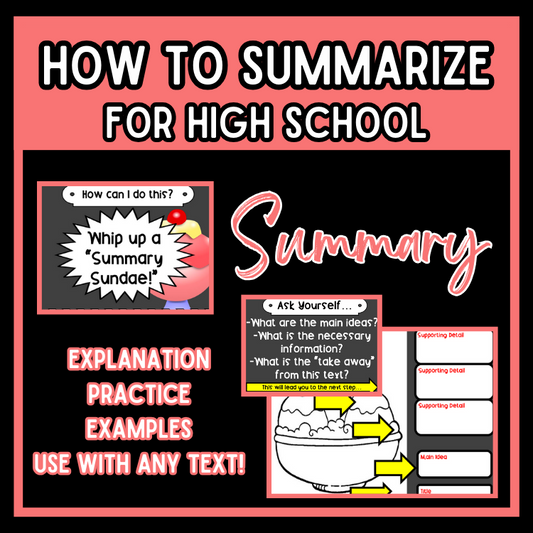 Summarizing Informational Texts Mini Lesson for High School