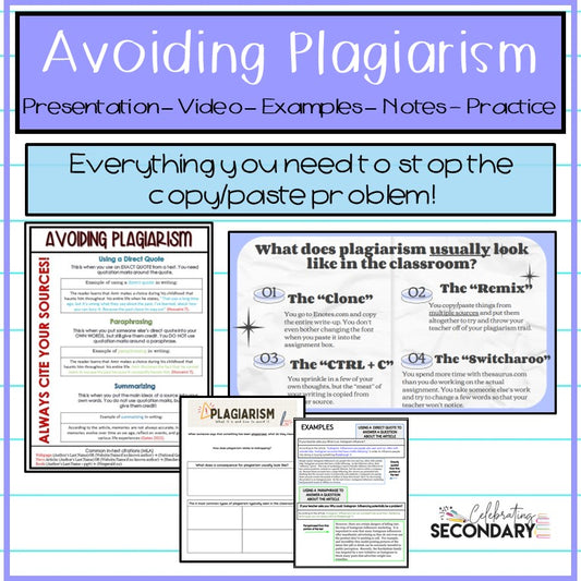 Avoiding Plagiarism Mini Lesson