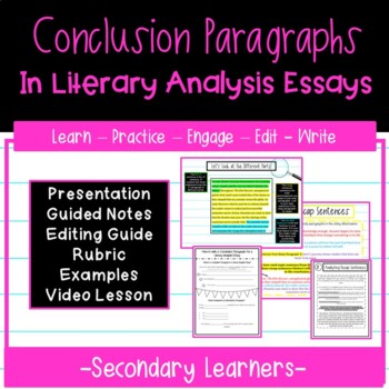 Writing a Conclusion Paragraph Lesson | Literary Analysis Essay Writing Help